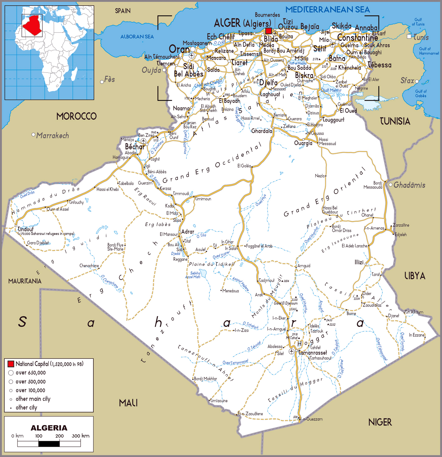 Arriba Foto Mapa De Argelia En Espa Ol Lleno