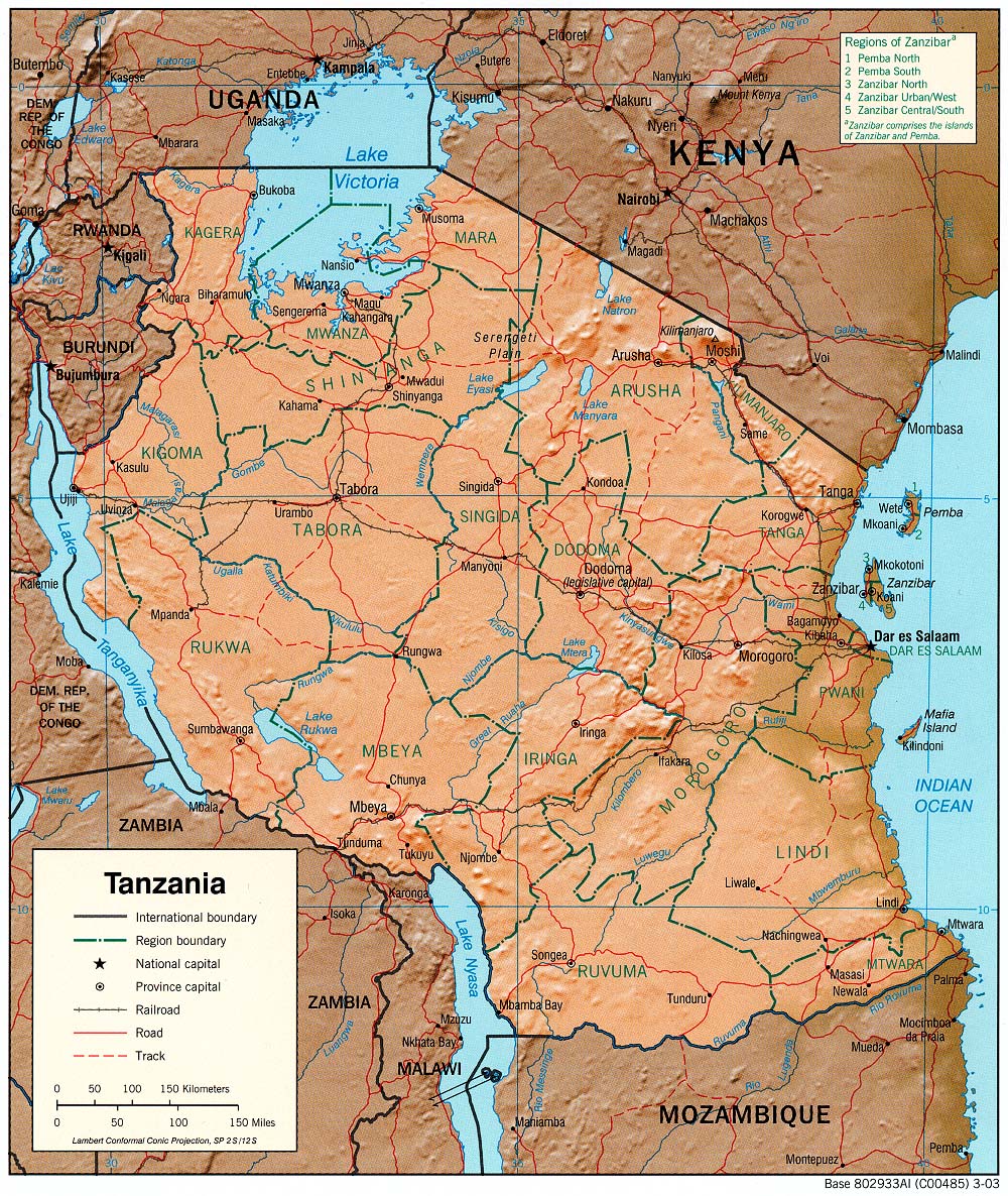 Maps Of Tanzania Map Library Maps Of The World
